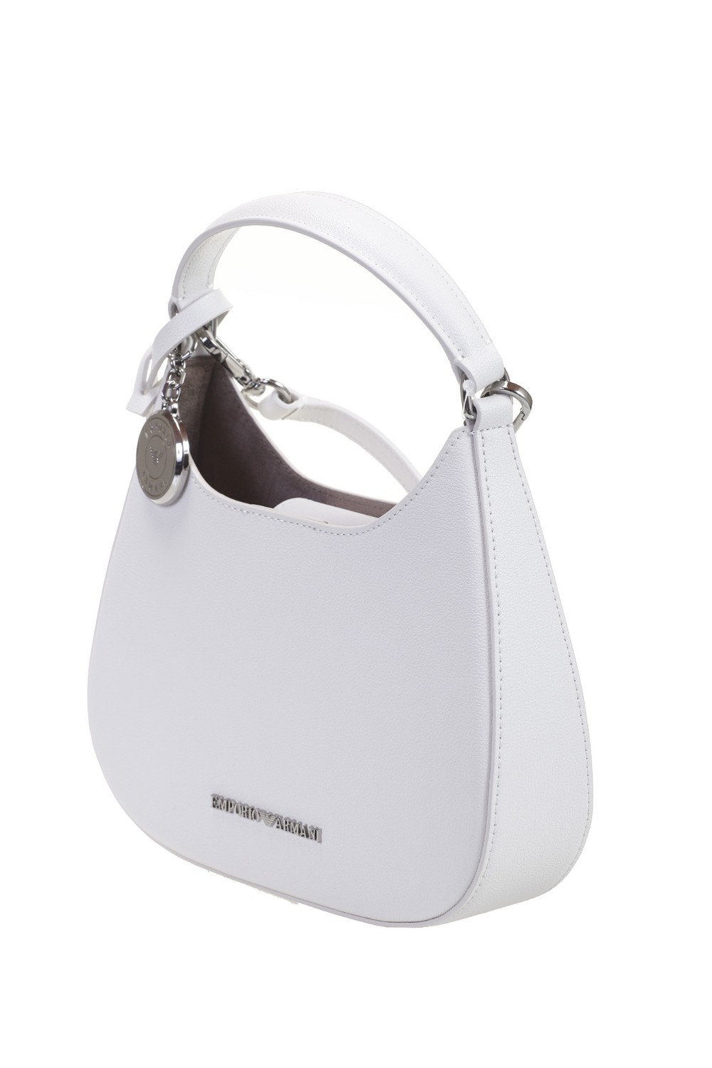 shop EMPORIO ARMANI Saldi Borsa: Emporio Armani borsa hobo a mano in pelle riciclata granata, Emporio Armani Sustainability Values Capsule Collection. 
Il materiale interno è costituito dal 15% di rigenerato di fibre di cuoio.
Dimensioni: 22 x 19 5,5 cm.
Finish granato.
Tracolla removibile.
Logo in metallo.
Charm logato.
Pouch interna con zip.
Composizione: 100% Poliuretanica.
Made in Cina.. Y3H324 YWE9E-80012 number 9170492